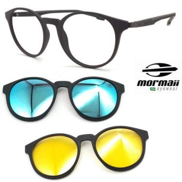 Imagem de Armação Oculos Redondo Mormaii 6071 Swap2 Preto A14 an, Preto
