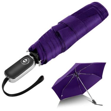 Imagem de Guarda-chuva LEAGERA Compact Travel de 42 polegadas automático roxo es