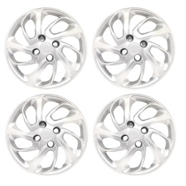 Imagem de Kit 4 Calota Aro 14 Compatível c/Roda Uno Attractive 2015 2016 - Prata