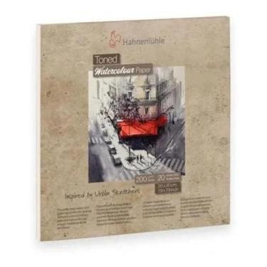 Imagem de Bloco Toned Watercolour Bege 200 g/m²  TF A5 20 Fls - Hahnemuhle