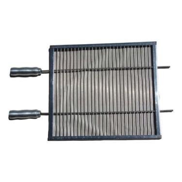 Imagem de Grelha Uruguaia Aramada Em Inox 40x45cm barra redonda PLENITUDE