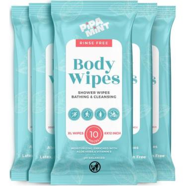 Imagem de Toalhetes corporais PiPA MinT 50 XL Toalhetes de banho para adultos (5