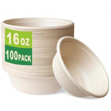Imagem de Taças compostáveis GreenWorks 16 onças 100 unidades de bagaço/bambu