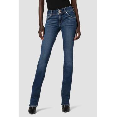 Imagem de HUDSON Calça jeans feminina Beth de cintura média com bolsos traseiros de aba, Olímp, 33