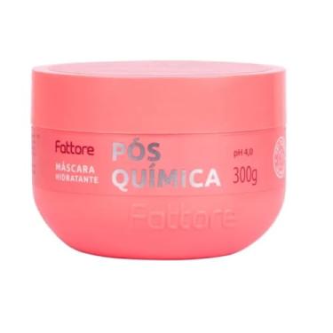 Imagem de Máscara Hidratante Pós-Química Fattore 300g – pH 4,0, queratina hidrolisada, manteiga de karité e lanolina, semi di lino, selagem de cutículas, antifrizz, brilho e maciez, reconstrução e hidratação profunda, uso pós-química