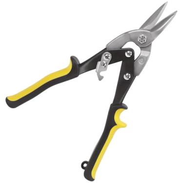 Imagem de Keadic 1 cortador de estanho de aviação reto de 25,5 cm, capacidade de corte de 3,8 cm, cortador de aço cromo vanádio para alumínio, chapa metálica, piso, plástico