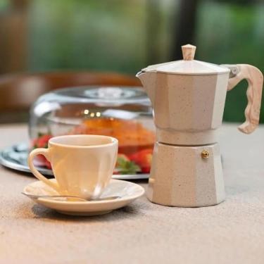 Imagem de Cafeteira Italiana Alumínio Verona Para 6 Xícaras 300 ML (Bege)