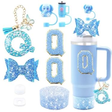 Imagem de Liangang Conjunto de acessórios de copo de 9 peças para Stanley 850 g 1,134 g, incluindo 2 peças Stanley capa de palha e bota, tampa à prova de derramamento, pingente de alça, canudo de laço, 2 peças