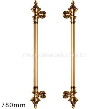 Imagem de Puxador Duplo Classic 780Mm Ouro Velho Porta Pivotante