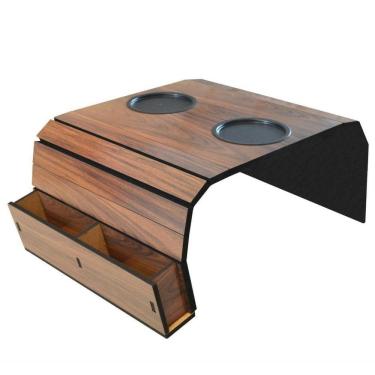 Imagem de Suporte Porta Copos Com Porta Controle Braço Sofá Casa