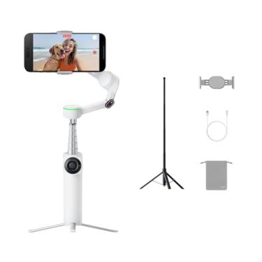 Imagem de Insta360 Pacote esportivo Flow 2 Pro branco – Gimbal de telefone AI dobrável, estabilização de 3 eixos, faixas em mais de 200 aplicativos com Apple DockKit, Throwpod, multipessoas e rastreamento