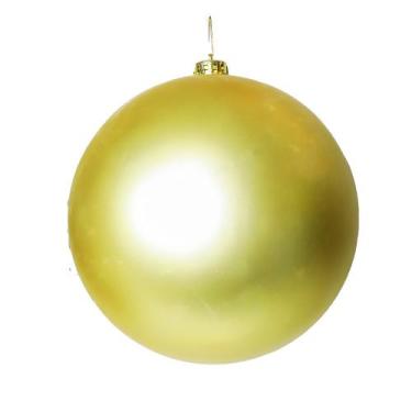 Imagem de Bola Natal Gigante 20cm Dourada Grande Fosca Enfeite Pendente Árvore D