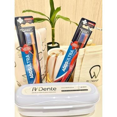 Imagem de RV Dente, Kit Casal Combinado Raspador de Língua + Escova Ultra RV Dente