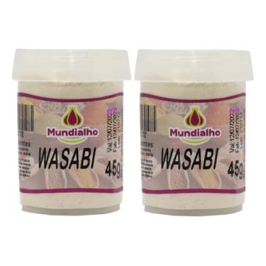 Imagem de Kit Wasabi Em Pó Raiz Forte Pote Mundialho 45g 2unidades
