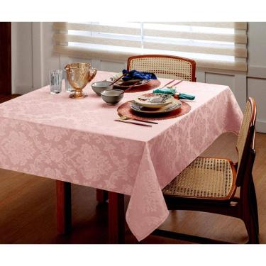 Imagem de Toalha Mesa Retangular De Jacquard 2,15M X1,40M Rose