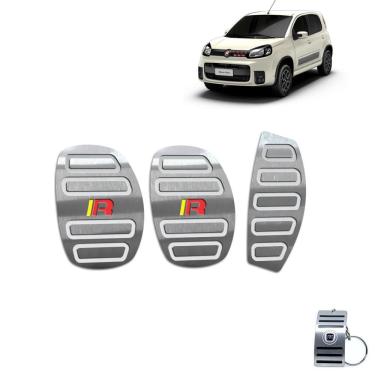 Imagem de Pedaleira Manual Em Aço Inox Uno Sporting 2011 A 2018 Prata