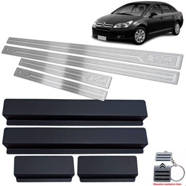 Imagem de Soleira Em Aço Inox Citroen C4 Pallas 2005 A 2013 Prata