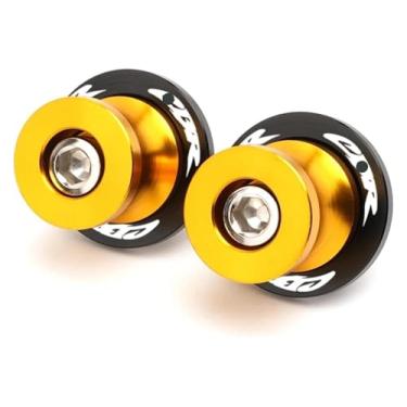 Imagem de BYYINGSUS Carretéis de braço oscilante parafusos de suporte parafusos CNC M8 peças de motocicleta compatíveis com CB650R CBR CBR650R CB 650 CBR650F CBR650 CBR650R CB (dourado)