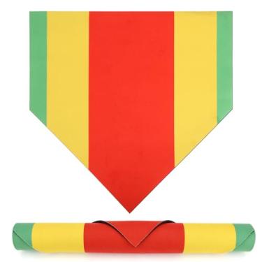 Imagem de Placa para casa de beisebol e softball, tapete de arremesso colorido de 42 cm x 16,5 cm para softball, beisebol, base, portátil, antiderrapante, kickball, para todas as idades, treinamento de