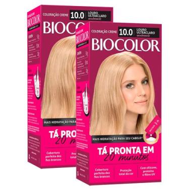 Imagem de Kit 2 Tintura Creme Biocolor Super Louro Exuberante 10.0 Mini Kit