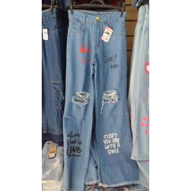 Imagem de Calça jeans infantil - Duda e Rany, Jeans azul claro, 10 ao 16