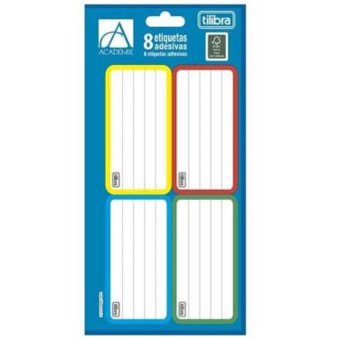 Imagem de Etiqueta Escolar Tilibra - Academie Colorido C/8