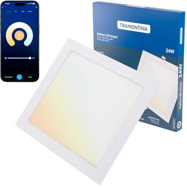 Imagem de Plafon Quadrado de Embutir Tramontina Smart Led 24 W