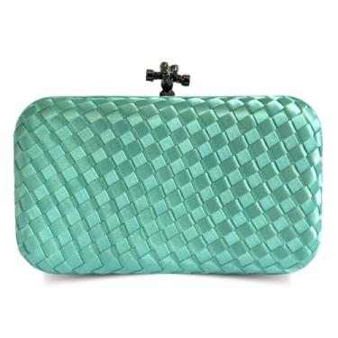 Imagem de Bolsa Clutch Carteira De Festa Blogueira Ostentação Ellen (Verde Água)