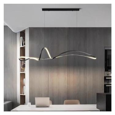 Imagem de Modern Dine Sala de Jantar Luzes Pendentes Iluminação Interna Luminária de Teto Luz Pendurada Lustre LED Iluminação Interna Decorativa, Lustres Led, APP com RC Regulável-A 120cm