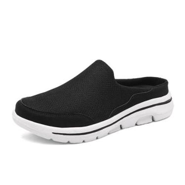 Imagem de Sapatos LASUDRAA Casual Walking para mulheres e homens em preto/branco