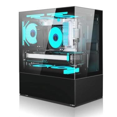 Imagem de Gabinete Gamer Aquário Preto Pixxo CG200B - M-ATX G-Fire