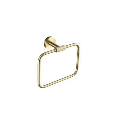 Imagem de Ferragens de banheiro ouro escovado acessórios de banheiro conjunto de ferragens barra de toalha trilho suporte de papel roupão gancho sabão prato toalha cabide prateleira escova de vaso sanitário