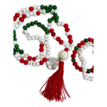 Imagem de Japamala de Natal 108 Contas Arvore da Vida Com pulseira - PAZ INTERIO