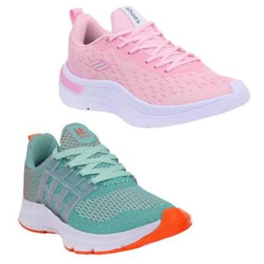 Imagem de Tênis Feminino Corrida Esportivo Caminhada Academia Kit 2 - It Save, R
