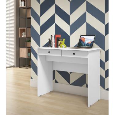 Imagem de Escrivaninha Mesa PC Australia 2 Gavetas cor Branco - Comprar Moveis em Casa