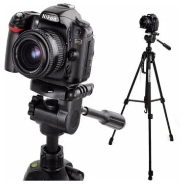 Imagem de Tripé para Câmera Digital Com Nível e Suporte Para Celular 1.80 Mts