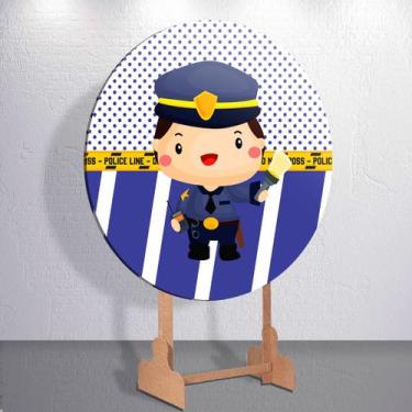 Imagem de Painel Redondo Capas Festa Infantil Policia Policial Grande ou Mini Es