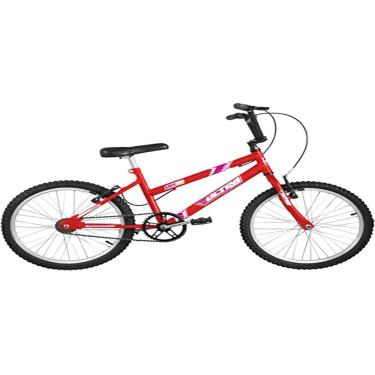 Imagem de Bicicleta de Passeio Ultra Bikes Esporte Aro 20 Reforçada Freio V-Brake Infantil Juvenil Vermelho Ferrari