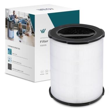 Imagem de Welov Filtro de substituição para purificador de ar P200S, 3 em 1 H13 True HEPA e filtro de carbono ativado de alta eficiência para pelos de animais de estimação, pólen de fumaça, poeira, ácaros, odores de cozinha