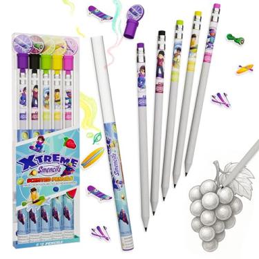 Imagem de X-Treme Sports Smencils – Lápis perfumados gourmet patenteados, 5 unidades, presentes para crianças, material escolar, recompensas de sala de aula, lembrancinhas de festa