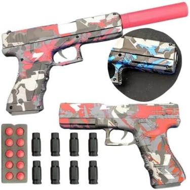 Imagem de Genérico Pistola de Brinquedo Dardos com Cápsula (Vermelho Camuflado)