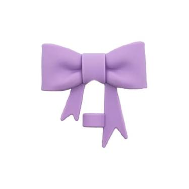 Imagem de 1 peça roxa: capa de canudo de silicone em forma de laço fofo, protetor de canudo reutilizável para canudos (várias cores)