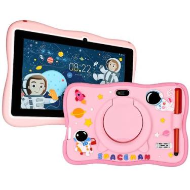 Imagem de Tablet Infantil Educativo Android A15 64GB 4GB RAM Com Caneta Touch Pa