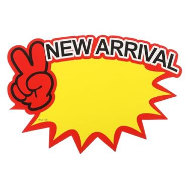 Imagem de 40 peças Nossas placas, 17,8 x 14 cm em branco Nossas placas etiquetas de preço etiquetas de preço papel neon fluorescente para sinalização de veículos de loja de varejo, chegada