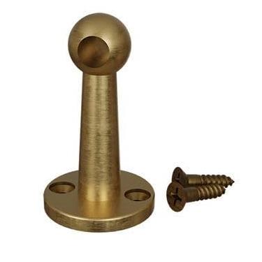 Imagem de Van Dyke's Restorers Poste decorativo de latão sólido para escrivaninhas, estantes, armários e prateleiras, latão acetinado, poste de extremidade