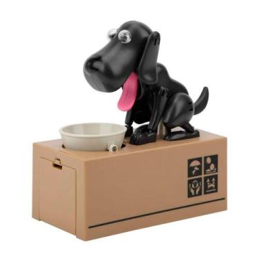 Imagem de Cofrinho Infantil Eletronico Cachorro Que Come Moeda Preto - OUTRAS MA