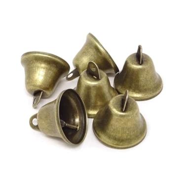 Imagem de 20 peças de sinos vintage de bronze para decoração de Natal, sinos de festa de festival, suprimentos de decoração de festa para treinamento de cães, quebra de casa, fazer sinos de vento, sinos de