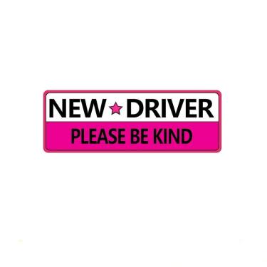 Imagem de Adesivo de carro New Driver Please Be Kind PVC 20x7cm 10 unidades