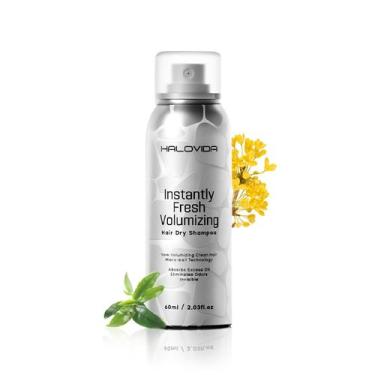 Imagem de Shampoo seco HALOVIDA Travel Size para mulheres 60 ml para cabelos esc