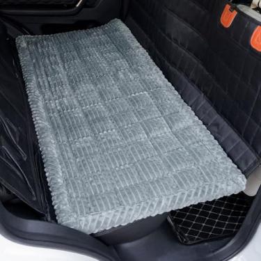 Imagem de HOMEREFROM Cama de cachorro grande lavável para carros, capa de assento de carro para banco traseiro, tapete de dormir antiderrapante para animais de estimação, protetor de assento de carro, almofada